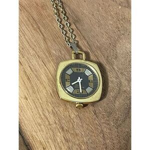 Vintage Swiss Made Lenga De Luxe Women's Mechanical Pendant Watch